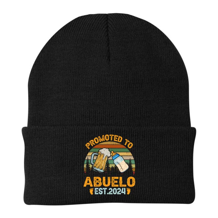 Promoted To Abuelo 2024 Funny For New Abuelo Knit Cap Winter Beanie