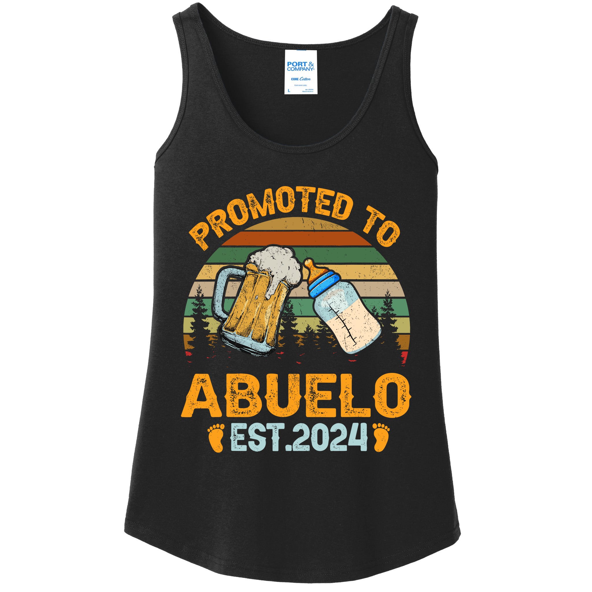 Promoted To Abuelo 2024 Funny For New Abuelo Ladies Essential Tank ...