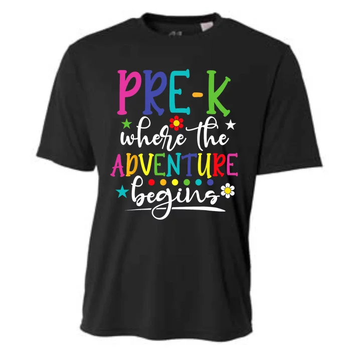 PreK Teacher Adventure Begins First Day Preschool Teachers Cooling Performance Crew T-Shirt