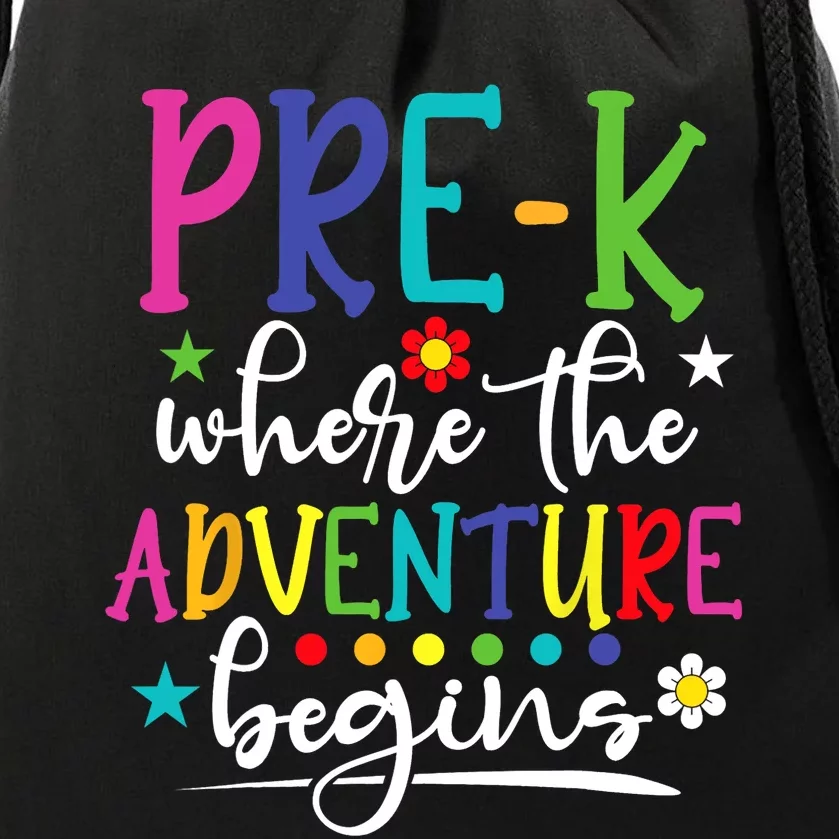 PreK Teacher Adventure Begins First Day Preschool Teachers Drawstring Bag