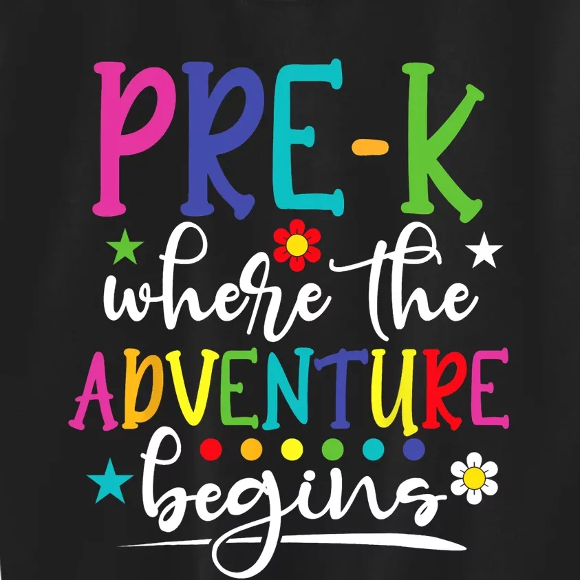 PreK Teacher Adventure Begins First Day Preschool Teachers Kids Sweatshirt