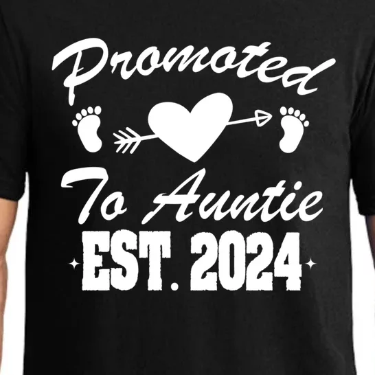 Promoted To Auntie 2024 Soon To Be Auntie Pregnancy Gift Pajama Set