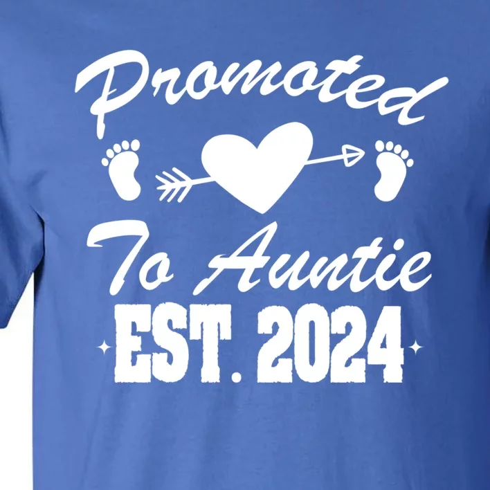 Promoted To Auntie 2024 Soon To Be Auntie Pregnancy Gift Tall T-Shirt