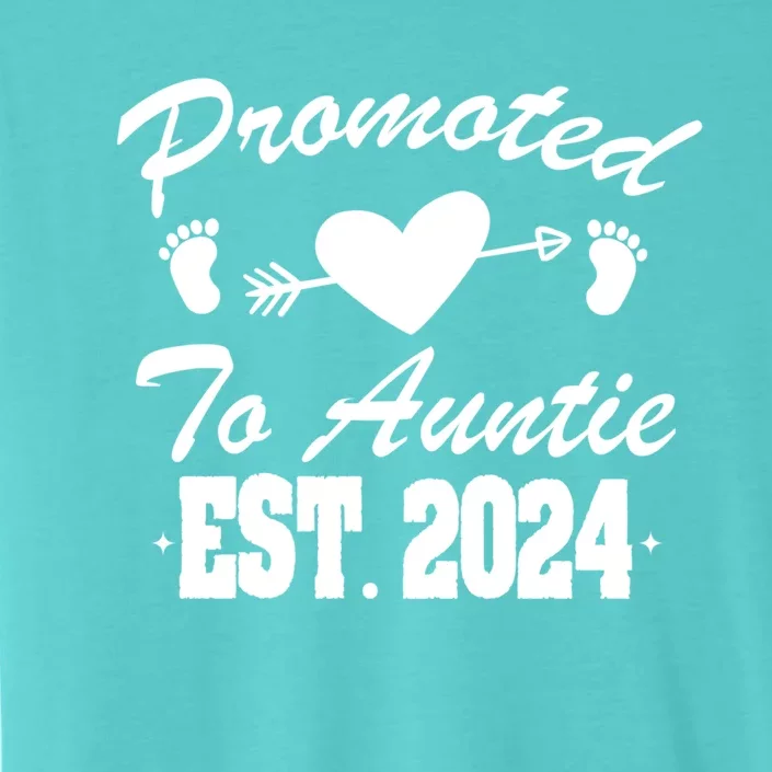 Promoted To Auntie 2024 Soon To Be Auntie Pregnancy Gift ChromaSoft Performance T-Shirt