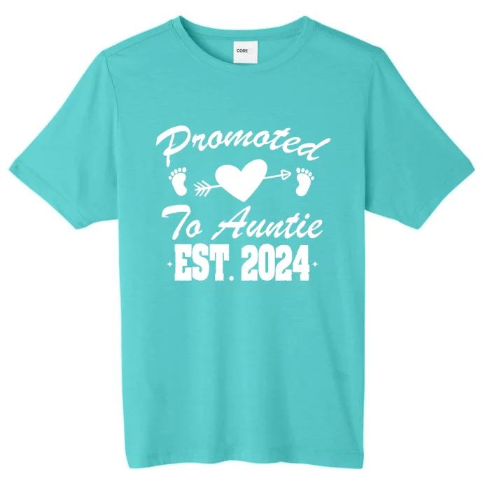 Promoted To Auntie 2024 Soon To Be Auntie Pregnancy Gift ChromaSoft Performance T-Shirt