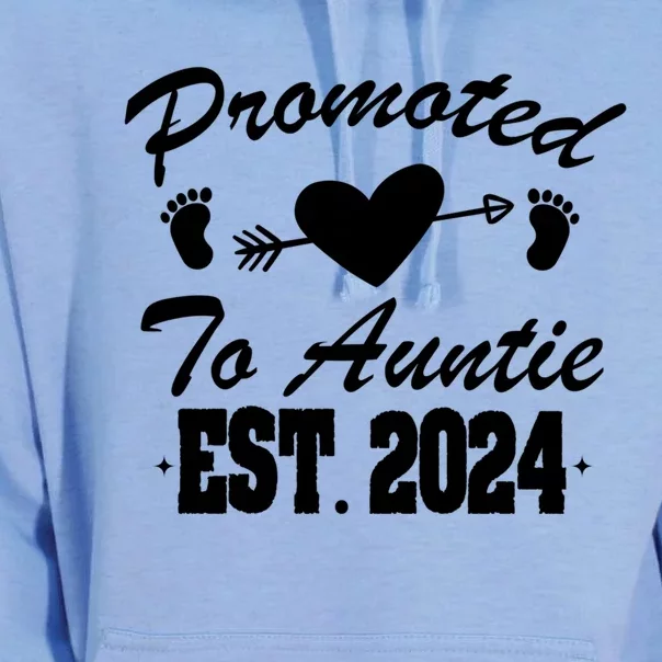 Promoted To Auntie 2024 Soon To Be Auntie Pregnancy Gift Unisex Surf Hoodie