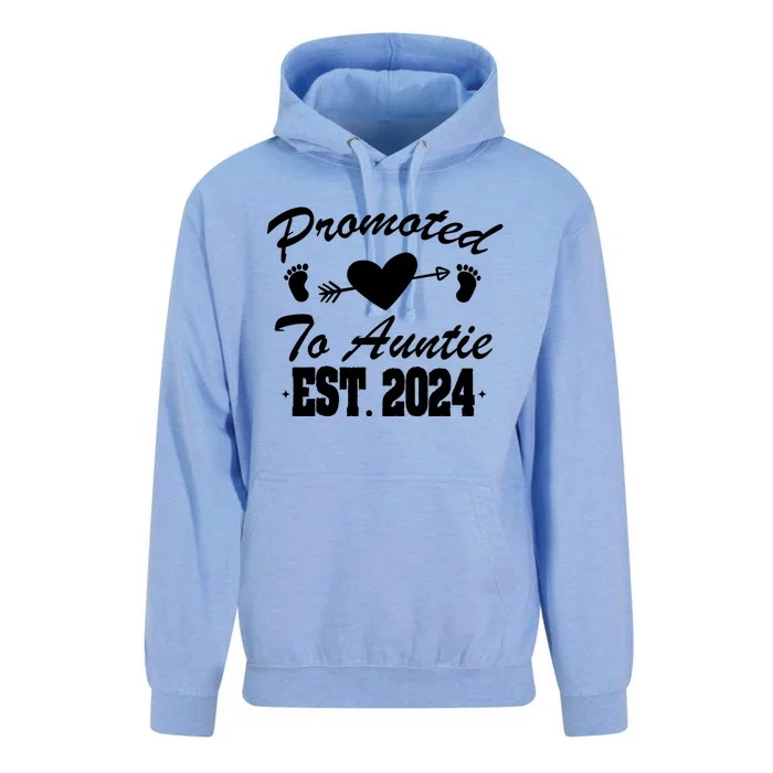 Promoted To Auntie 2024 Soon To Be Auntie Pregnancy Gift Unisex Surf Hoodie