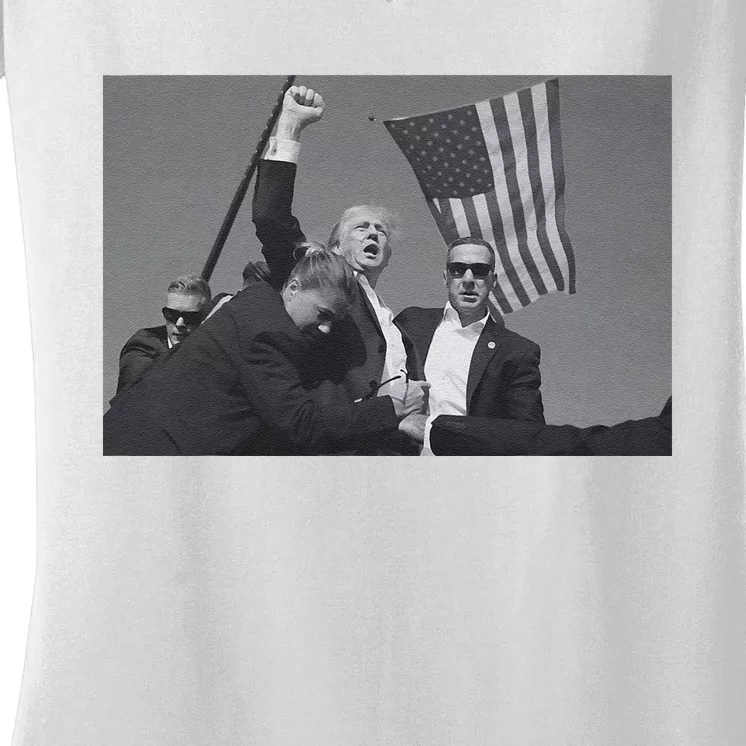 President Trump Assassination Attempt Women's V-Neck T-Shirt