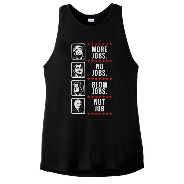 Political Trump Anti Biden Obama Clinton Funny Ladies Tri-Blend Wicking Tank