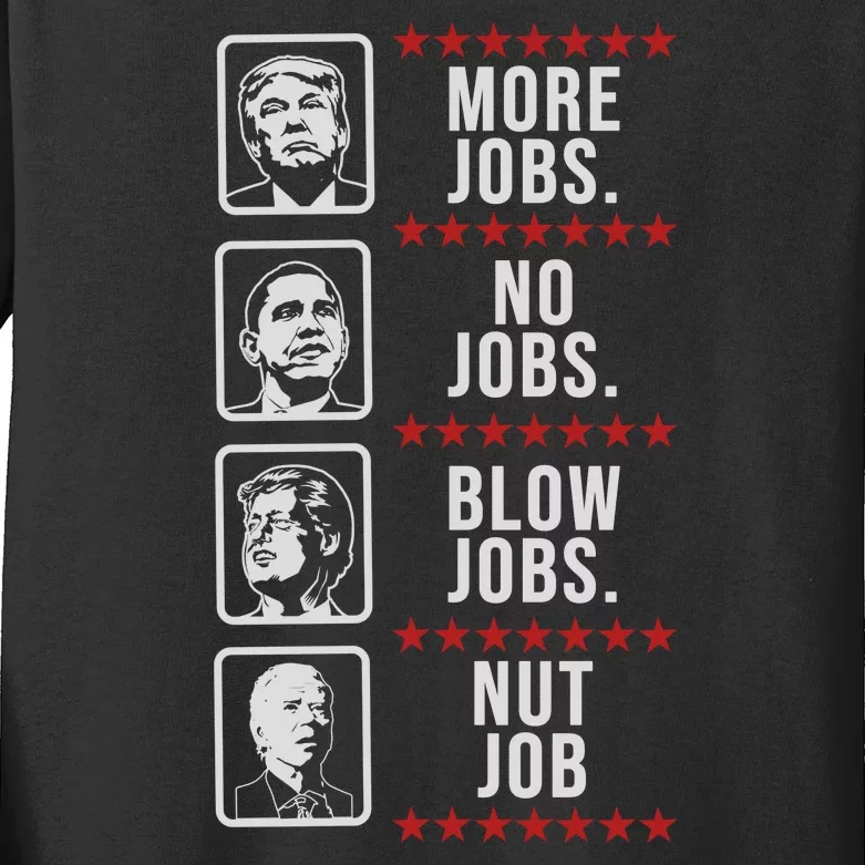 Political Trump Anti Biden Obama Clinton Funny Kids Long Sleeve Shirt