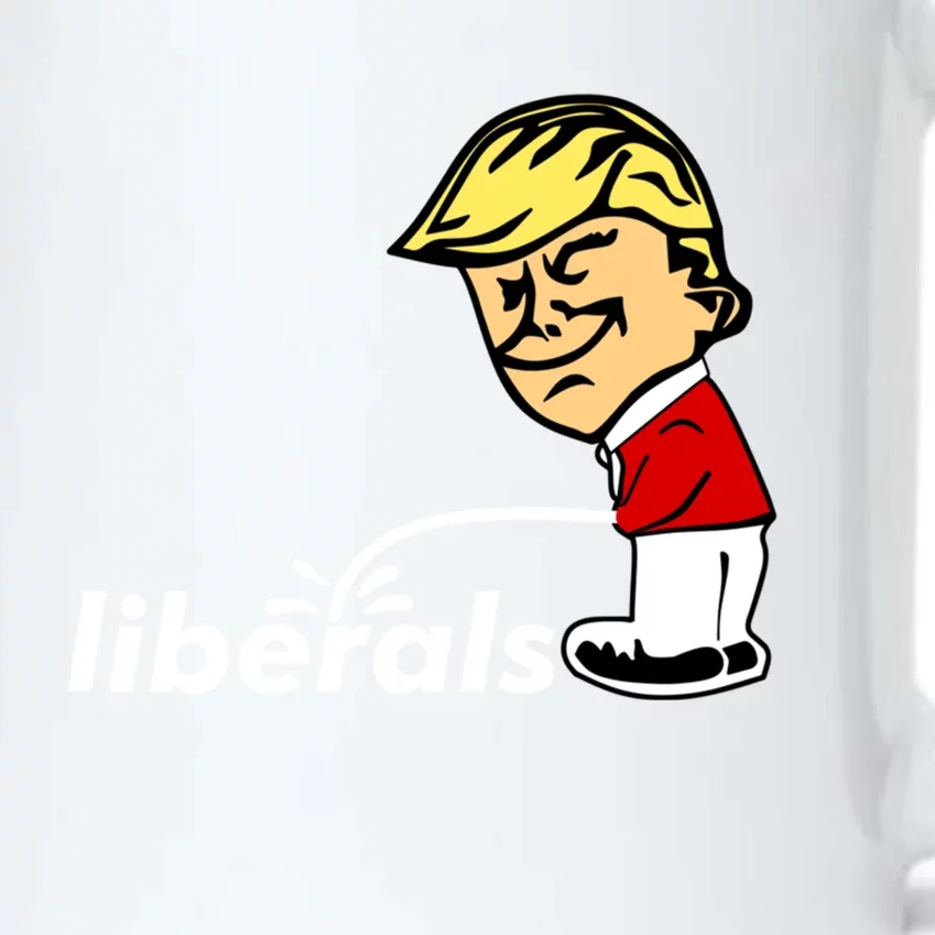 Pro Trump Anti Liberal Donald Trump Pissing On Liberals Gift Cool Gift Black Color Changing Mug