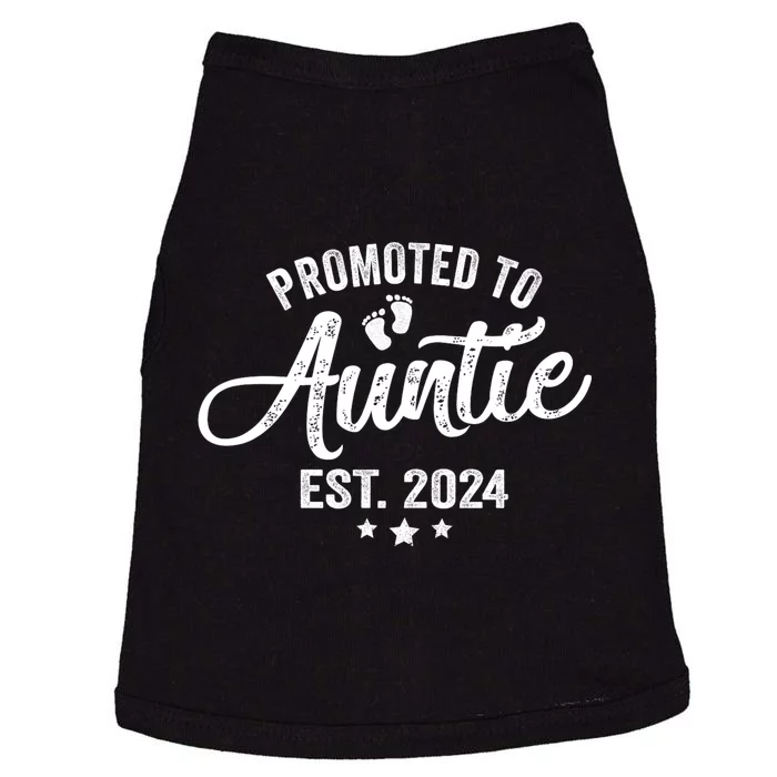 Promoted To Auntie Est 2024 Soon To Be New Aunt Baby Reveal Doggie Tank