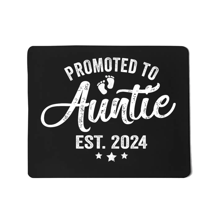 Promoted To Auntie Est 2024 Soon To Be New Aunt Baby Reveal Mousepad