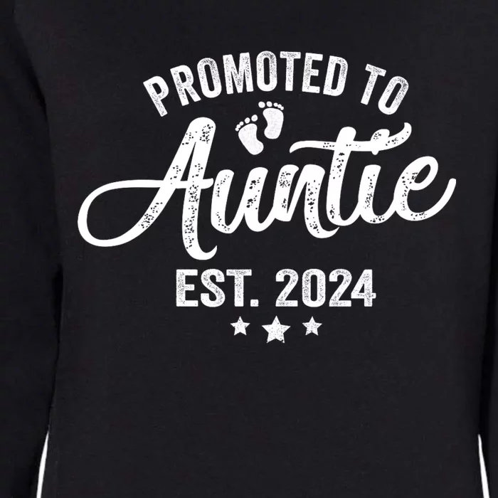 Promoted To Auntie Est 2024 Soon To Be New Aunt Baby Reveal Womens California Wash Sweatshirt