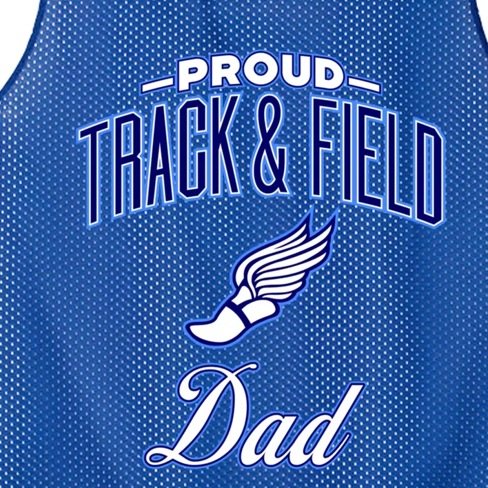 Proud Track And Field Dad Gift Mesh Reversible Basketball Jersey Tank