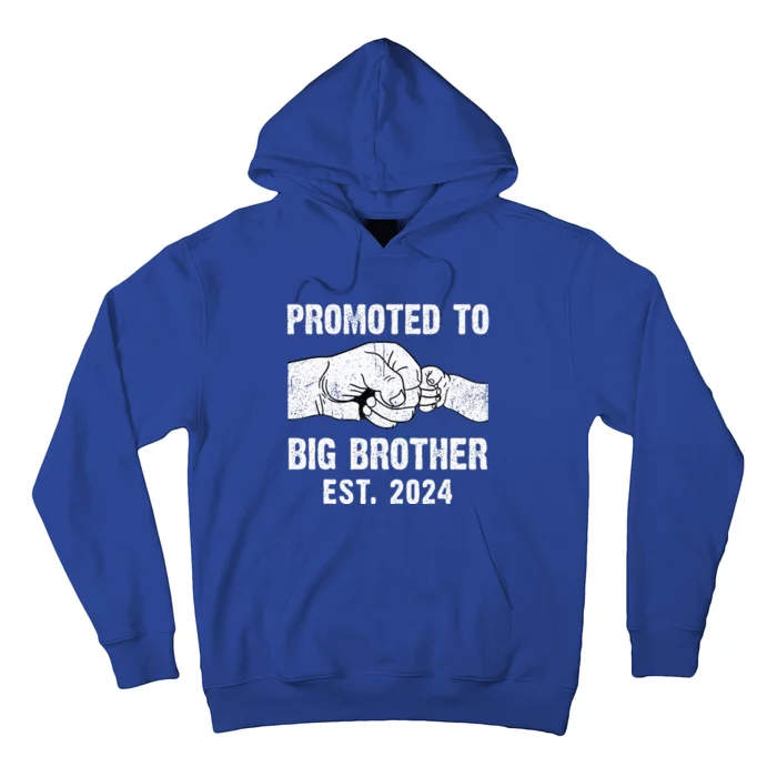 Promoted To Big Brother Est. 2024 New Big Brother Fist Bump Hoodie