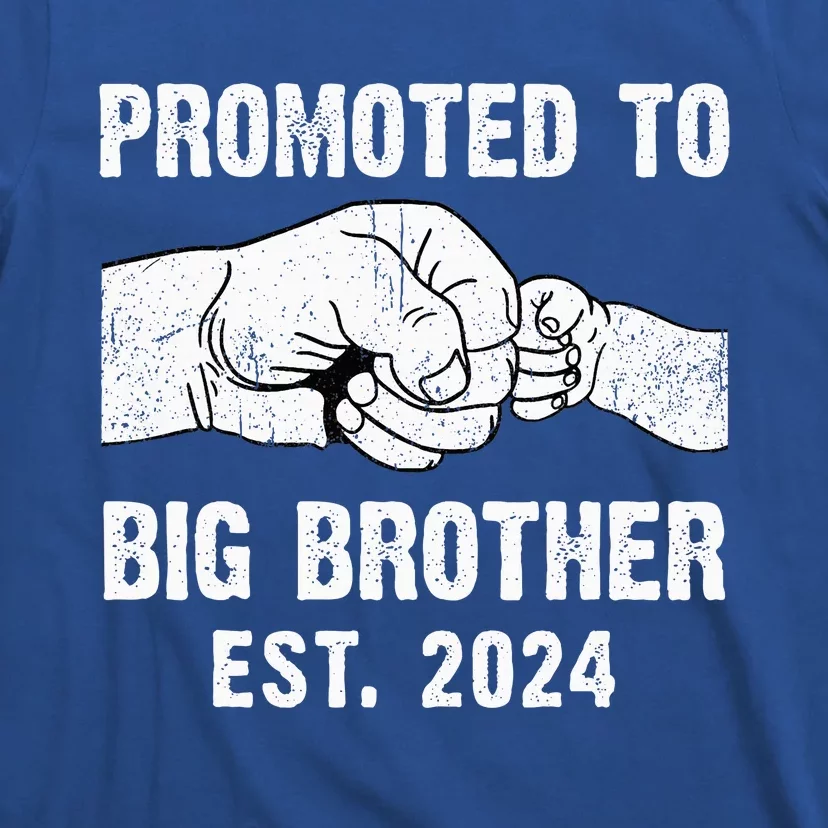 Promoted To Big Brother Est. 2024 New Big Brother Fist Bump T-Shirt