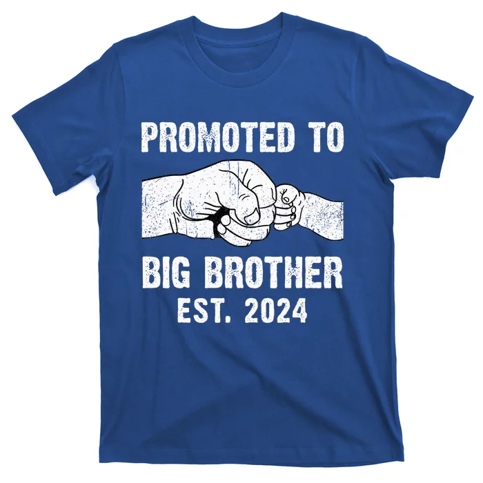 Promoted To Big Brother Est. 2024 New Big Brother Fist Bump T-Shirt