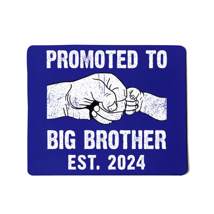 Promoted To Big Brother Est. 2024 New Big Brother Fist Bump Mousepad