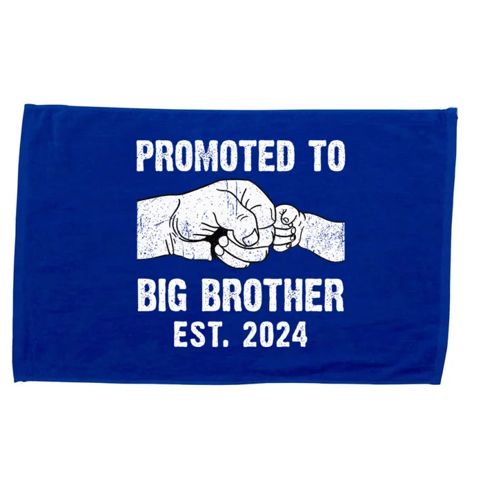 Promoted To Big Brother Est. 2024 New Big Brother Fist Bump Microfiber Hand Towel