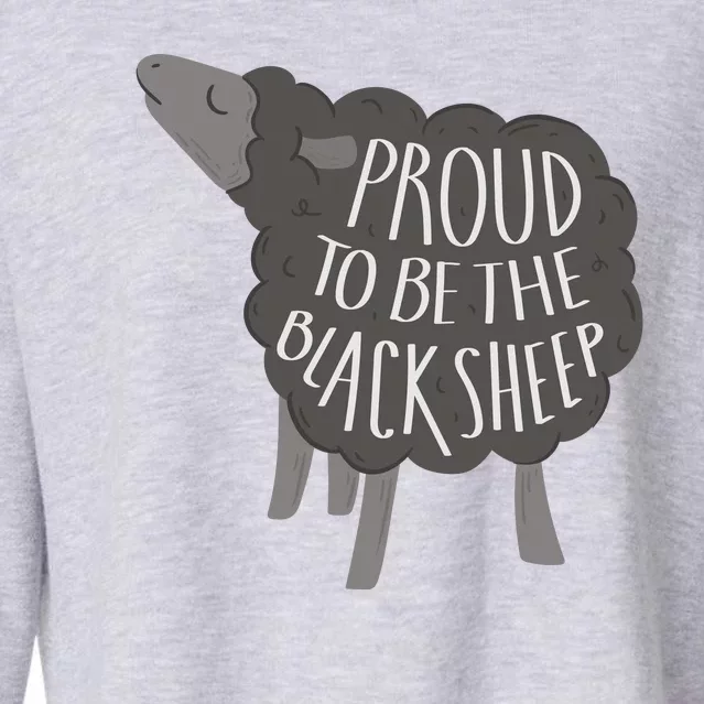 Proud To Be The Black Sheep Cropped Pullover Crew