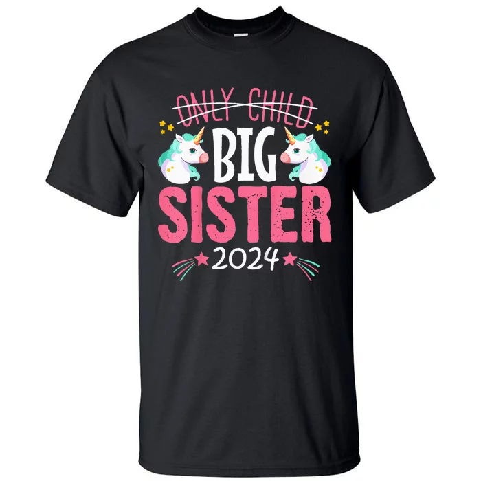 Promoted to Big sister est 2024 Unicorn Tall T-Shirt