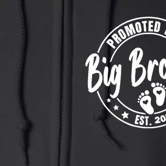 Promoted To Big Brother Again Est 2024 Pregnancy Full Zip Hoodie