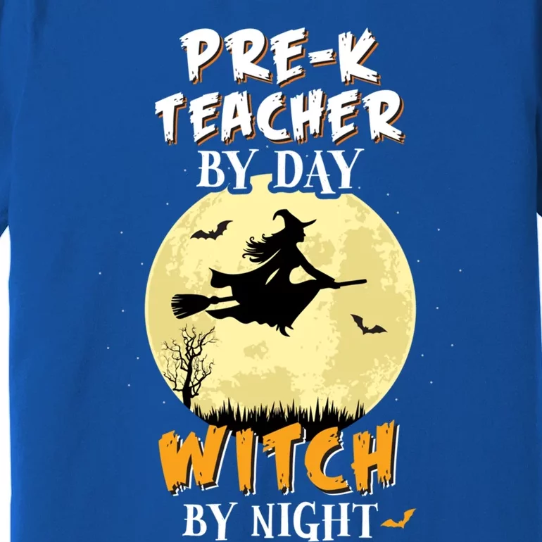 PreK Teacher By Day Witch By Night Cute Gift School Funny Premium T-Shirt