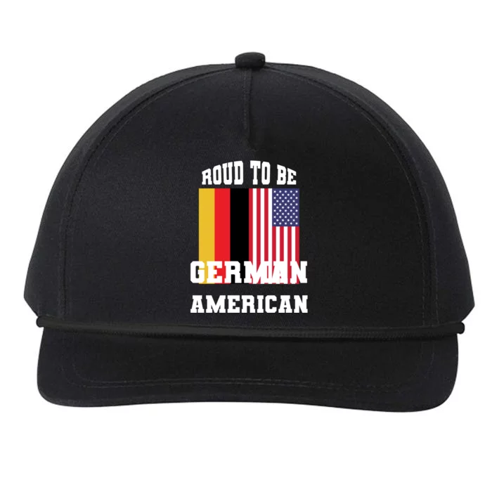 Proud To Be Ger American With Usa And Gery Flag Gift Snapback Five-Panel Rope Hat