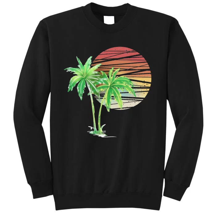 Palm Tree Beach Summer Vacation Holiday Island Tall Sweatshirt