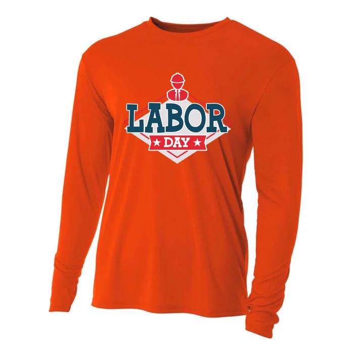 Proud To Be American Patriot Union Skilled Worker Labor Day Gift Cooling Performance Long Sleeve Crew