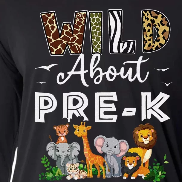 Prek Teacher Back To School Wild About Prek Gift Cooling Performance Long Sleeve Crew