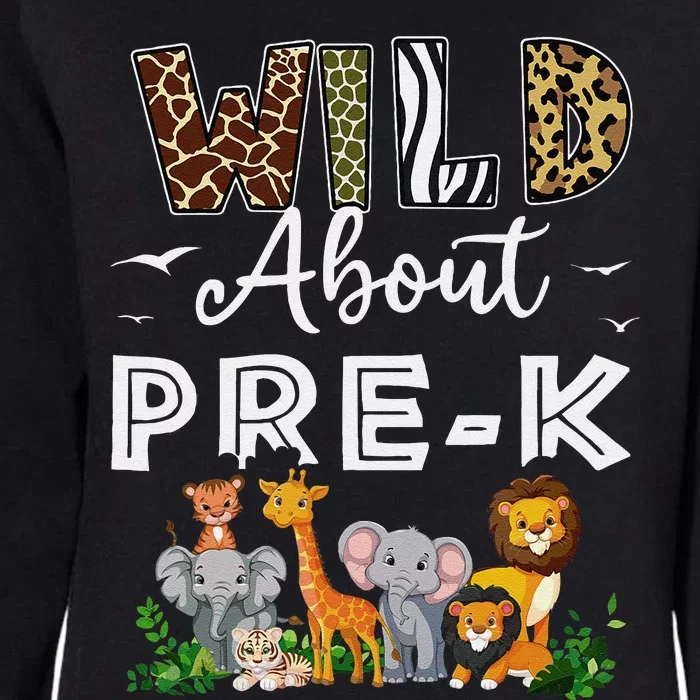 Prek Teacher Back To School Wild About Prek Gift Womens California Wash Sweatshirt