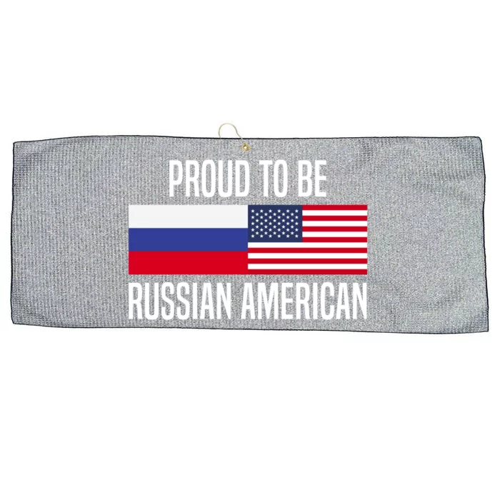 Proud To Be Russian American Gift Large Microfiber Waffle Golf Towel