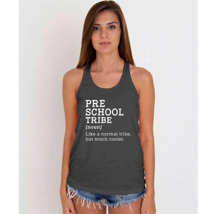 Preschool Tribe Back To School Gift Women's Knotted Racerback Tank