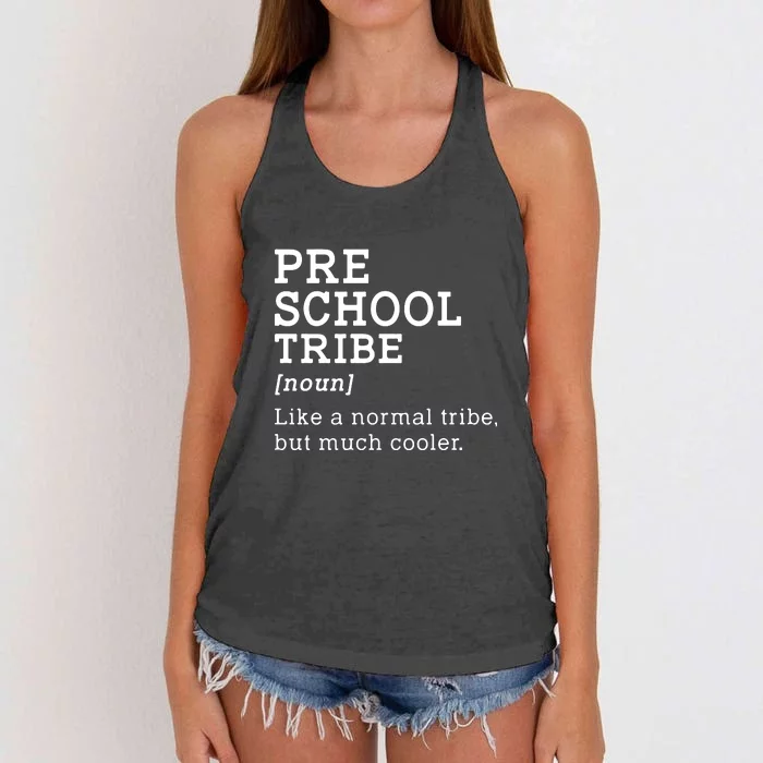 Preschool Tribe Back To School Gift Women's Knotted Racerback Tank