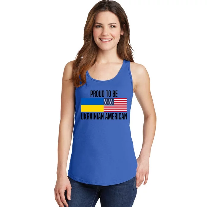 Proud To Be Ukrainian American Meaningful Gift Ladies Essential Tank