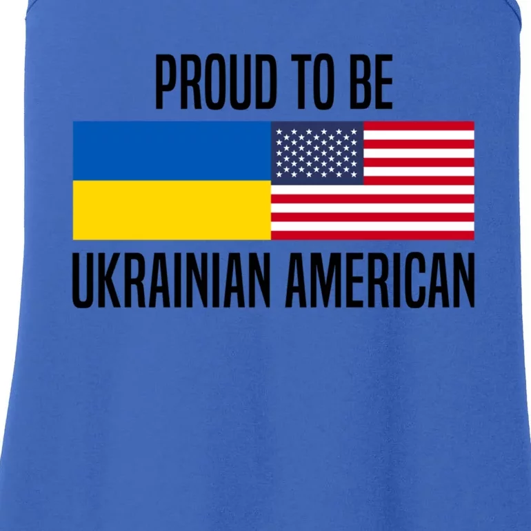 Proud To Be Ukrainian American Meaningful Gift Ladies Essential Tank