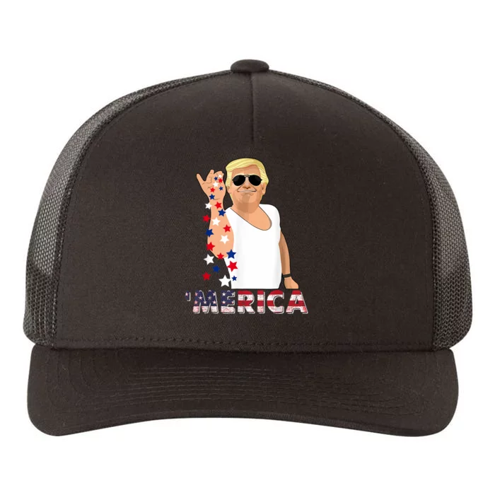 Patriotic Trump Bae 4th Of July America Freedom Day Yupoong Adult 5-Panel Trucker Hat