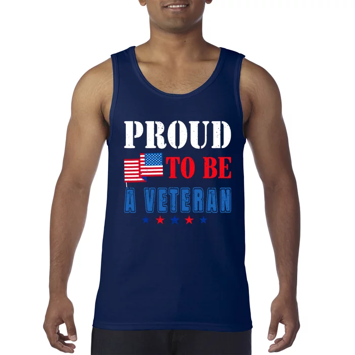 Proud To Be A Veteran American Veterans Day Tank Top