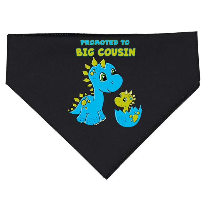 Promoted to Big Cousin Boy Dinosaur USA-Made Doggie Bandana