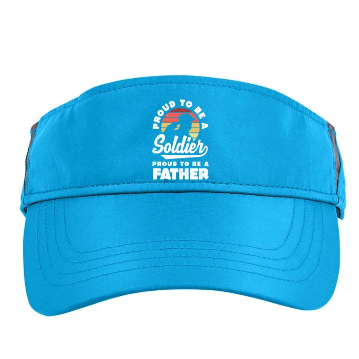 Proud To Be A Soldier And Dad Father's Day Gift Adult Drive Performance Visor