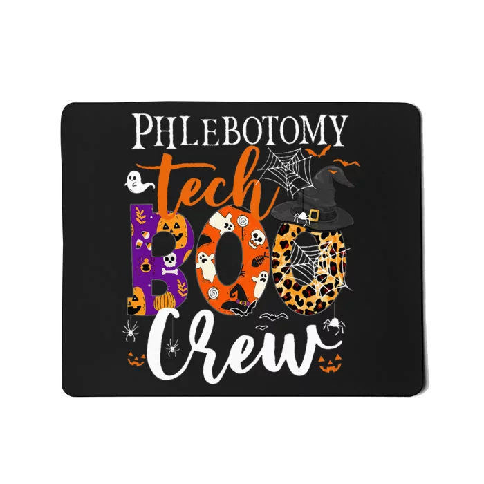 Phlebotomy Tech Boo Crew Ghost Halloween Technician Matching Mousepad