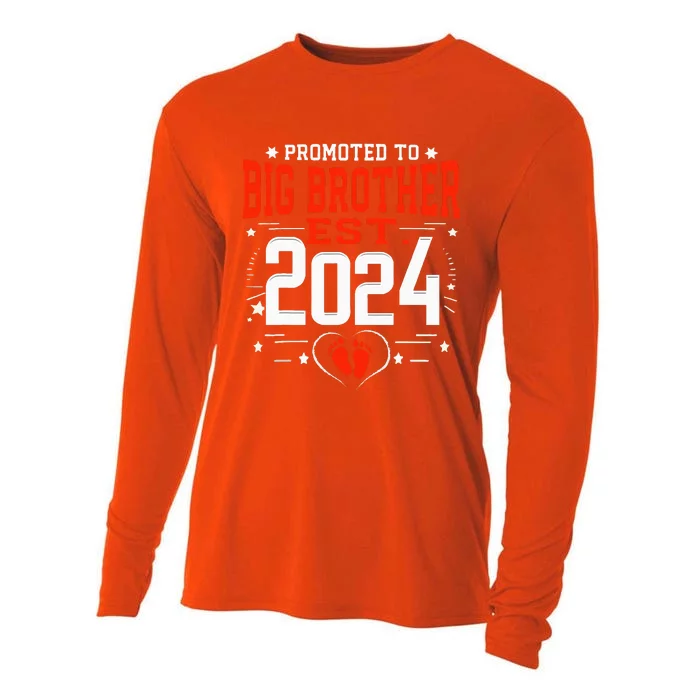 Promoted To Big Brother Est 2024 Cooling Performance Long Sleeve Crew