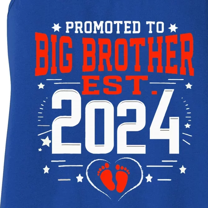 Promoted To Big Brother Est 2024 Women's Racerback Tank