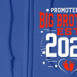 Promoted To Big Brother Est 2024 Full Zip Hoodie