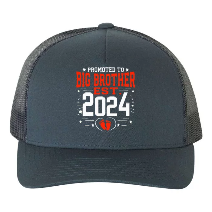 Promoted To Big Brother Est 2024 Yupoong Adult 5-Panel Trucker Hat