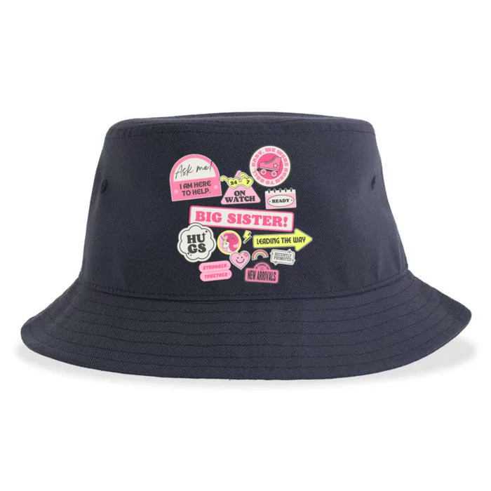 Promoted To Big Sister Cute Gift Sustainable Bucket Hat