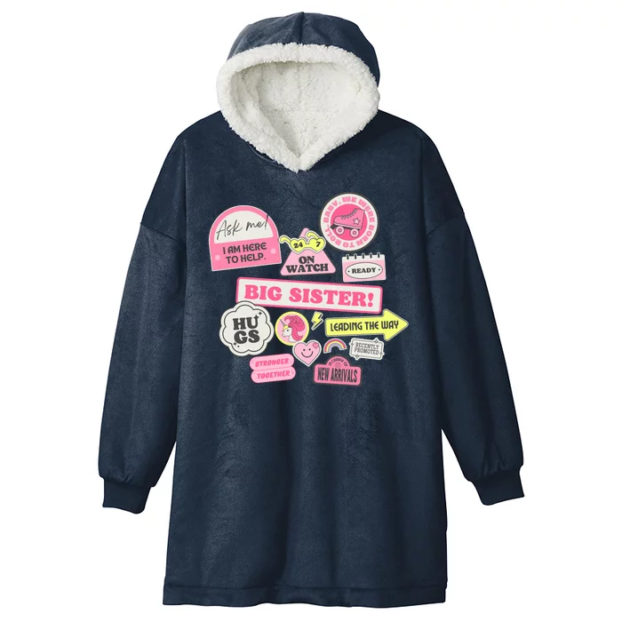 Promoted To Big Sister Cute Gift Hooded Wearable Blanket