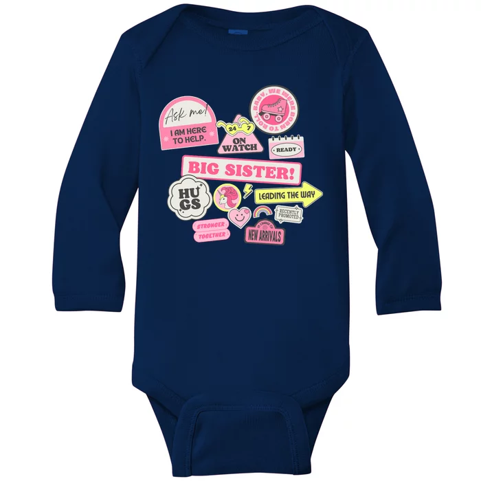 Promoted To Big Sister Cute Gift Baby Long Sleeve Bodysuit